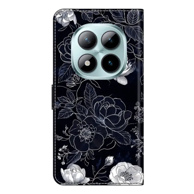 Housse Xiaomi Poco M8 5G / Redmi Note 15 Esquisse Florale Noire