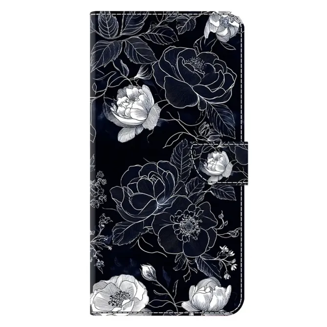 Housse Xiaomi Poco M8 5G / Redmi Note 15 Esquisse Florale Noire