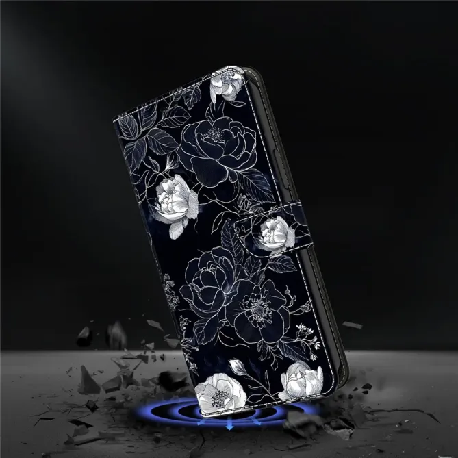 Housse Xiaomi Poco M8 5G / Redmi Note 15 Esquisse Florale Noire