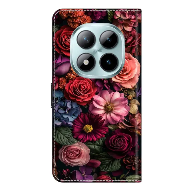 Housse Xiaomi Poco M8 / Redmi Note 15 Portefeuille Motif Floral