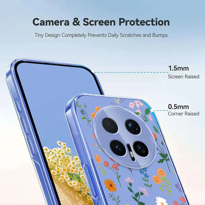 Coque Honor Magic 8 Pro fleurs colorées multicolores