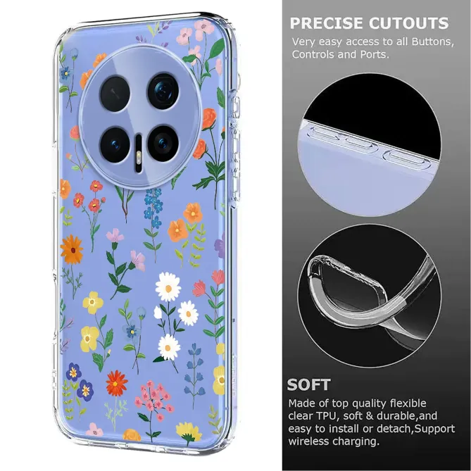 Coque Honor Magic 8 Pro fleurs colorées multicolores
