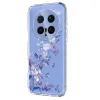 Coque Honor Magic 8 Pro fleurs violettes papillon
