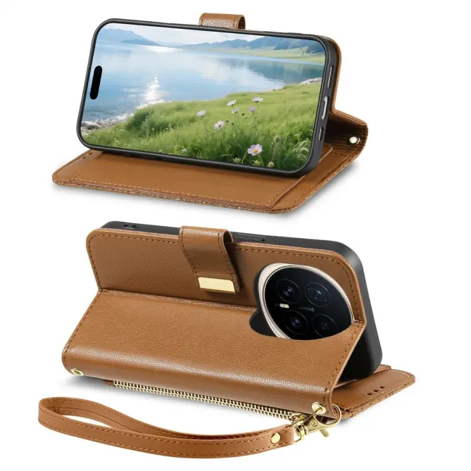 Housse Honor Magic 8 Pro portefeuille floral zippé | FLORE