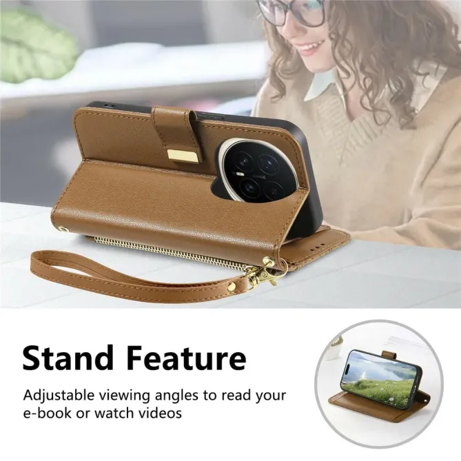 Housse Honor Magic 8 Pro portefeuille floral zippé | FLORE