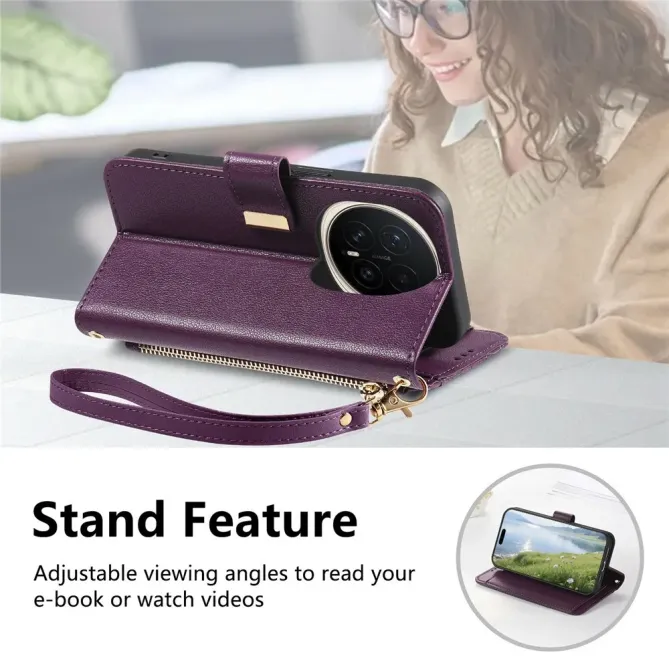 Housse Honor Magic 8 Pro portefeuille floral zippé | FLORE