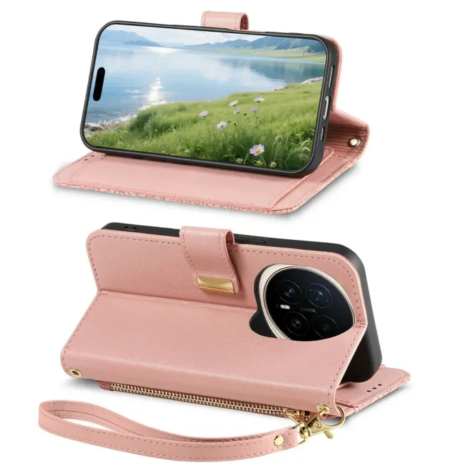 Housse Honor Magic 8 Pro portefeuille floral zippé | FLORE