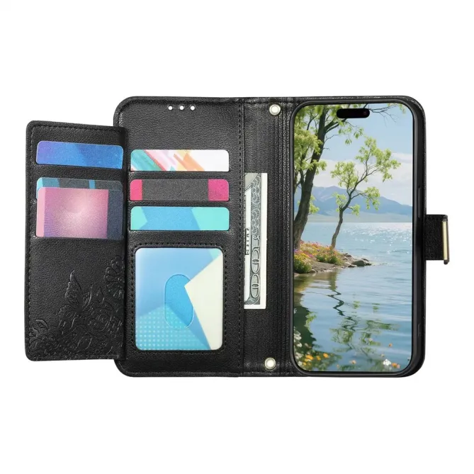 Housse Honor Magic 8 Pro portefeuille floral zippé | FLORE