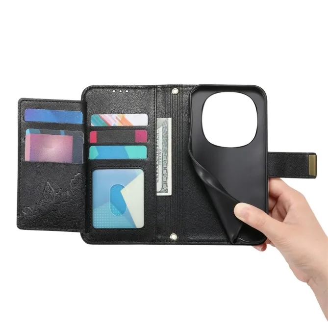 Housse Honor Magic 8 Pro portefeuille floral zippé | FLORE