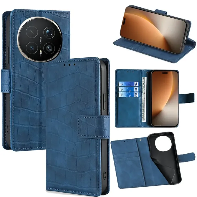 Housse Honor Magic 8 Pro simili cuir effet peau de crocodile