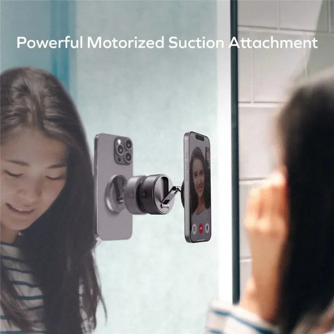 Support Magnétique Électrique - Rotation 360° Ventouse Auto