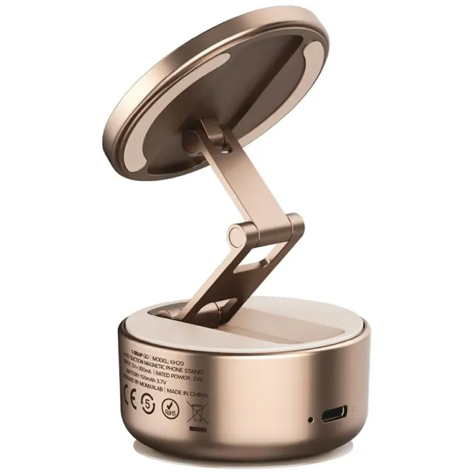 Support Magnétique Électrique - Rotation 360° Ventouse Auto