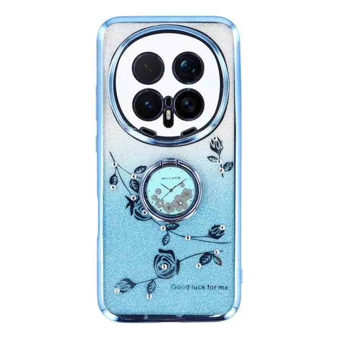 Coque Honor Magic 8 Pro Fleur Strass Dégradé avec Anneau