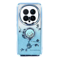 Coque Honor Magic 8 Pro Fleur Strass Dégradé avec Anneau