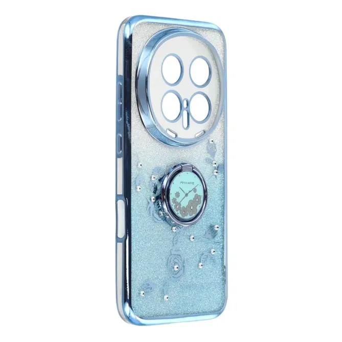 Coque Honor Magic 8 Pro Fleur Strass Dégradé avec Anneau