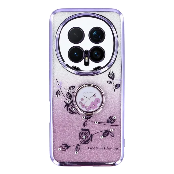 Coque Honor Magic 8 Pro Fleur Strass Dégradé avec Anneau