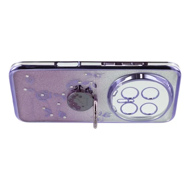 Coque Honor Magic 8 Pro Fleur Strass Dégradé avec Anneau
