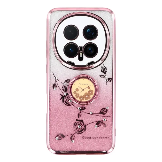 Coque Honor Magic 8 Pro Fleur Strass Dégradé avec Anneau