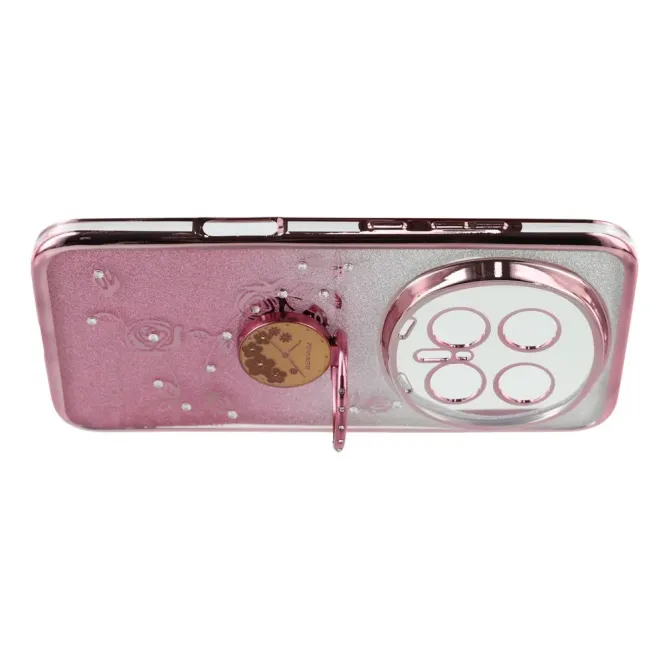 Coque Honor Magic 8 Pro Fleur Strass Dégradé avec Anneau