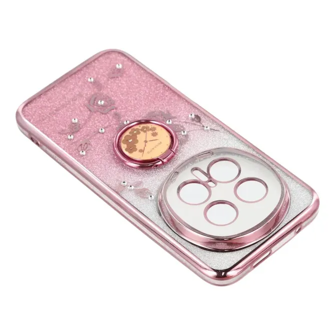 Coque Honor Magic 8 Pro Fleur Strass Dégradé avec Anneau