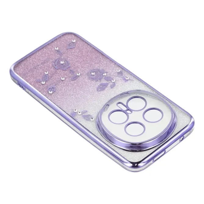 Coque Honor Magic 8 Pro Fleur Strass Dégradé à Lanières