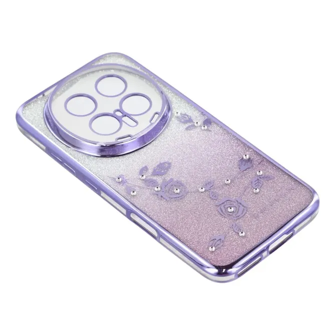 Coque Honor Magic 8 Pro Fleur Strass Dégradé à Lanières