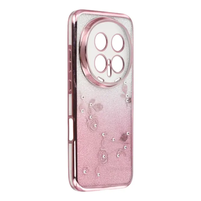 Coque Honor Magic 8 Pro Fleur Strass Dégradé à Lanières