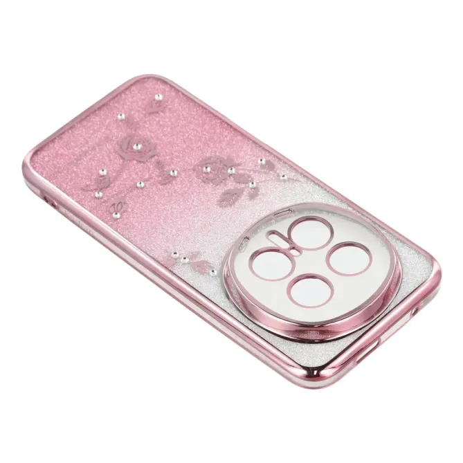 Coque Honor Magic 8 Pro Fleur Strass Dégradé à Lanières