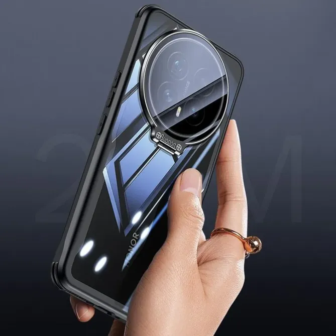 Coque Honor Magic 8 Pro Transparente Support Lentille Verre