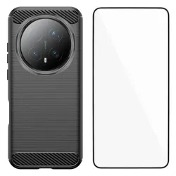Coque Honor Magic 8 Pro flexible effet brossé avec verre trempé