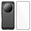 Coque Honor Magic 8 Pro flexible effet brossé avec verre trempé