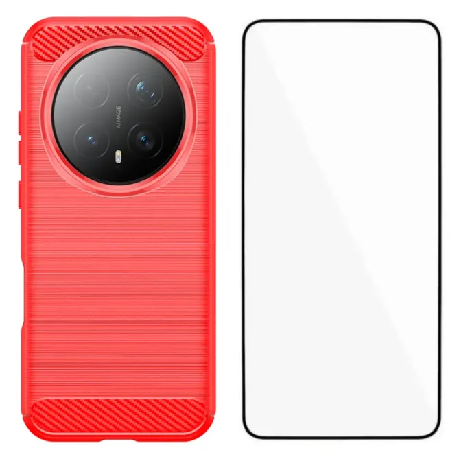 Coque Honor Magic 8 Pro flexible effet brossé avec verre trempé