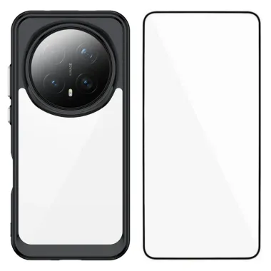 Coque Honor Magic 8 Pro Transparente Contour Couleuré avec Verre Tremp