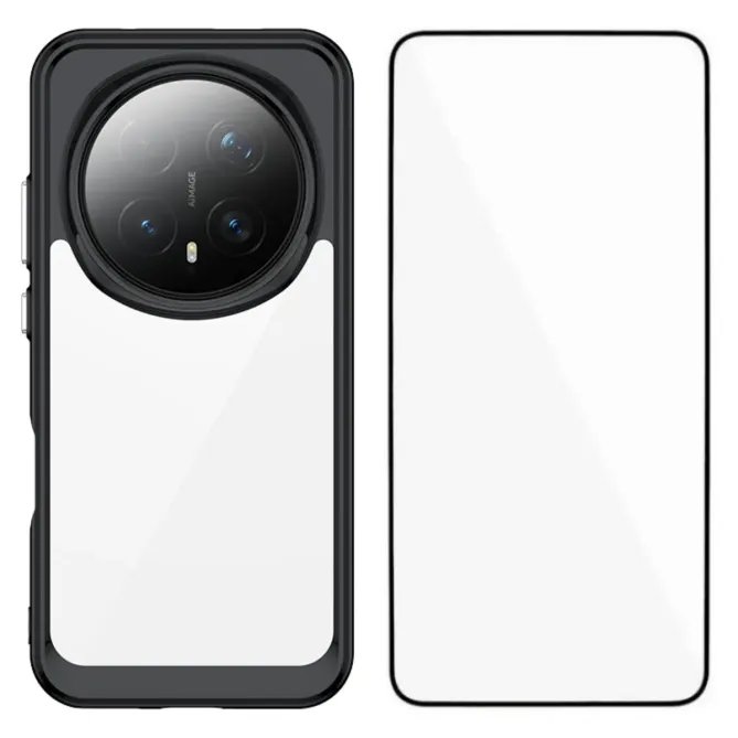 Coque Honor Magic 8 Pro Transparente Contour Couleuré avec Verre Tremp