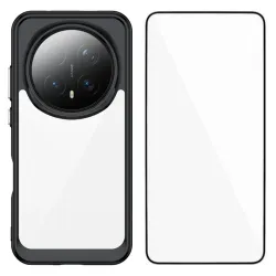 Coque Honor Magic 8 Pro Transparente Contour Couleuré avec Verre Tremp