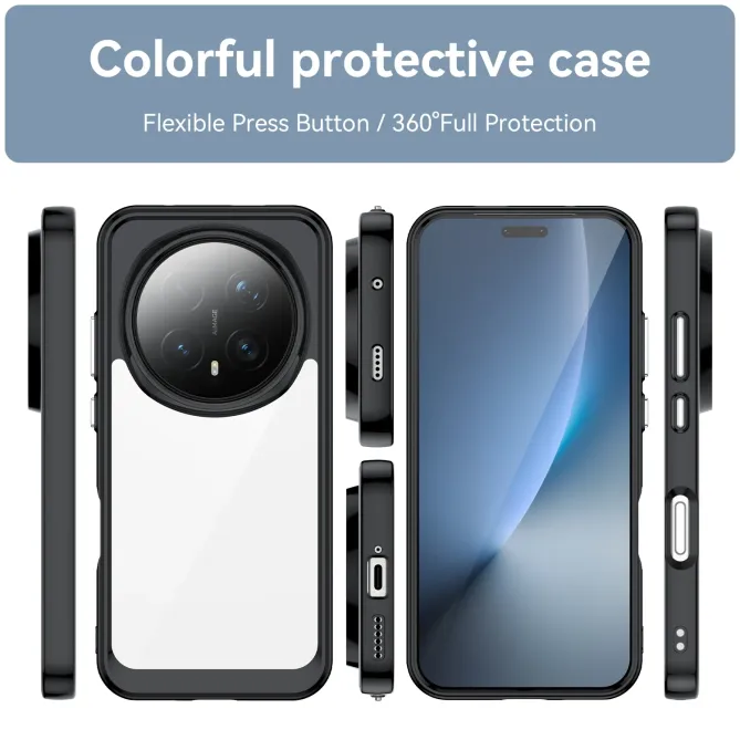 Coque Honor Magic 8 Pro Transparente Contour Couleuré avec Verre Tremp