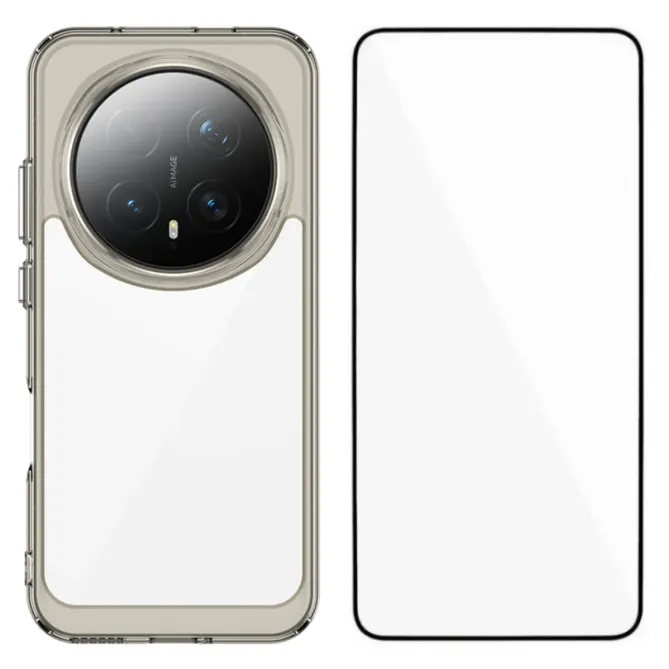 Coque Honor Magic 8 Pro Transparente Contour Couleuré avec Verre Tremp