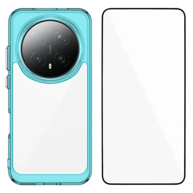 Coque Honor Magic 8 Pro Transparente Contour Couleuré avec Verre Tremp