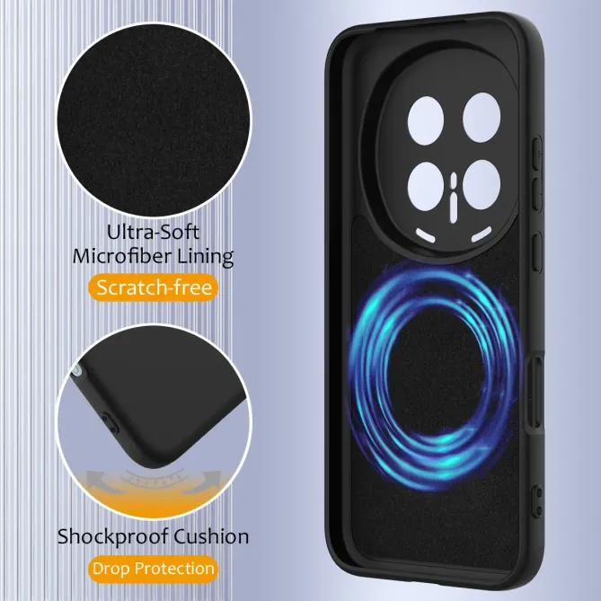 Coque Honor Magic 8 Pro Silicone Liquide Magnétique, Lanière