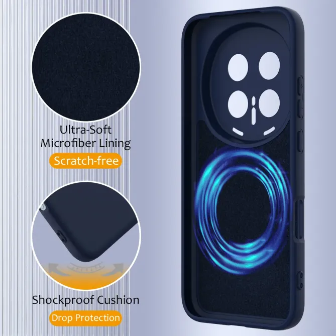 Coque Honor Magic 8 Pro Silicone Liquide Magnétique, Lanière