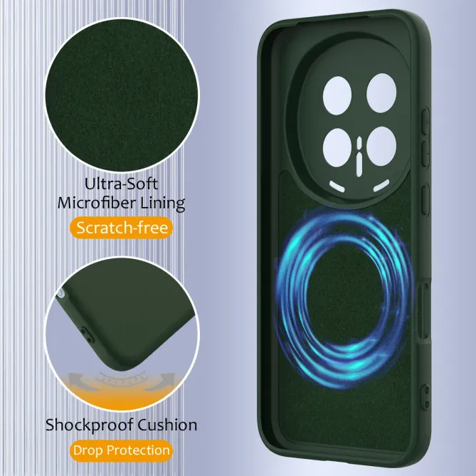 Coque Honor Magic 8 Pro Silicone Liquide Magnétique, Lanière