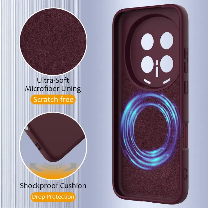 Coque Honor Magic 8 Pro Silicone Liquide Magnétique, Lanière