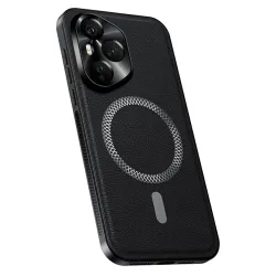 Coque Honor 400 Pro Protection Caméra Métal et Dos Cuir Noir