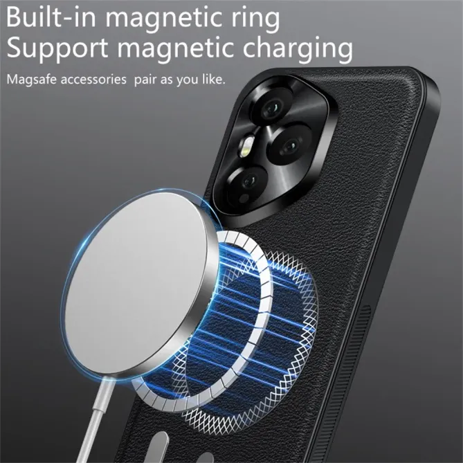Coque Honor 400 Pro Protection Caméra Métal et Dos Cuir Noir - photo 5