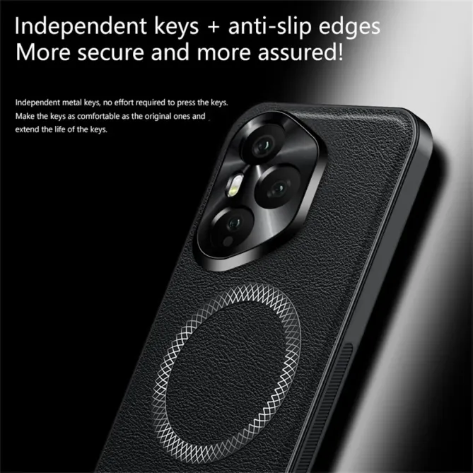 Coque Honor 400 Pro Protection Caméra Métal et Dos Cuir Noir - photo 7
