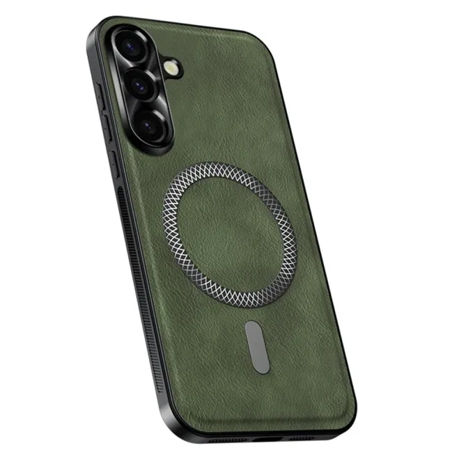 Coque Samsung Galaxy S26+ Protection Caméra Métal et Dos Cuir