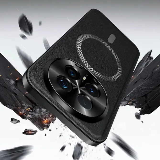 Coque Honor Magic 8 Pro Protection Caméra Métal et Dos Cuir