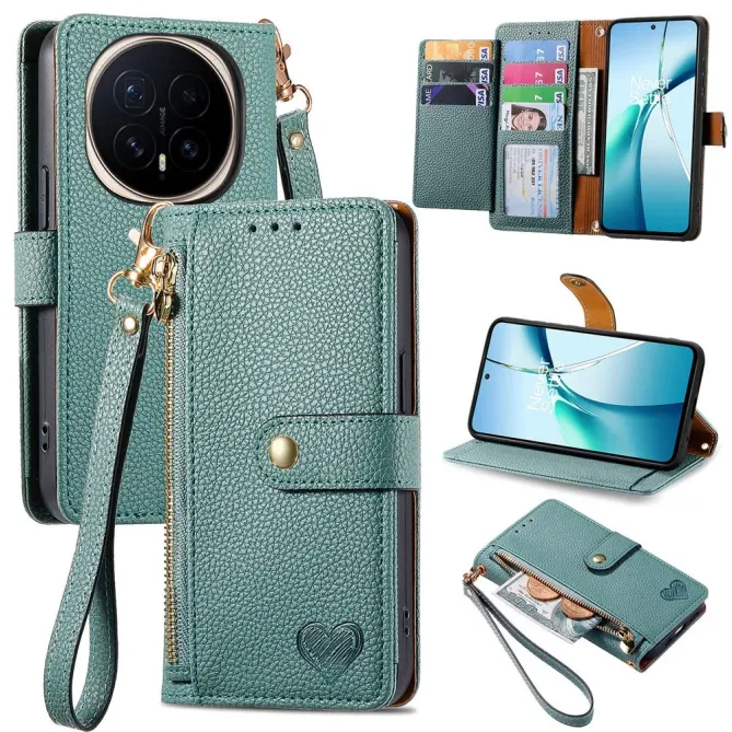 Housse Honor Magic 8 Pro RFID Zippée avec Dragonne | CŒUR