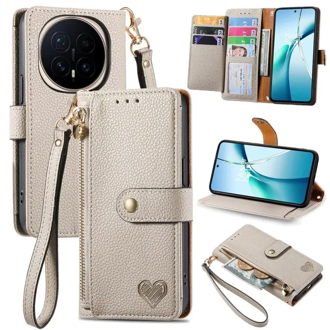 Housse Honor Magic 8 Pro RFID Zippée avec Dragonne | CŒUR