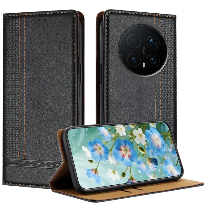 Flip Cover Honor Magic 8 Pro Coutures avec Porte-Cartes